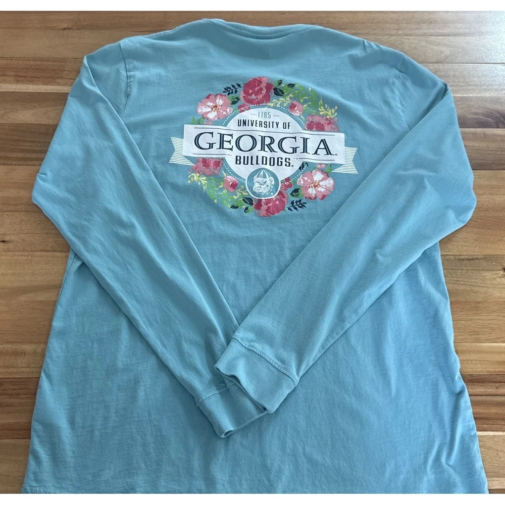 NWOT Champion Georgia Bulldogs UGA Women's Floral Long Sleeve Pocket Tee